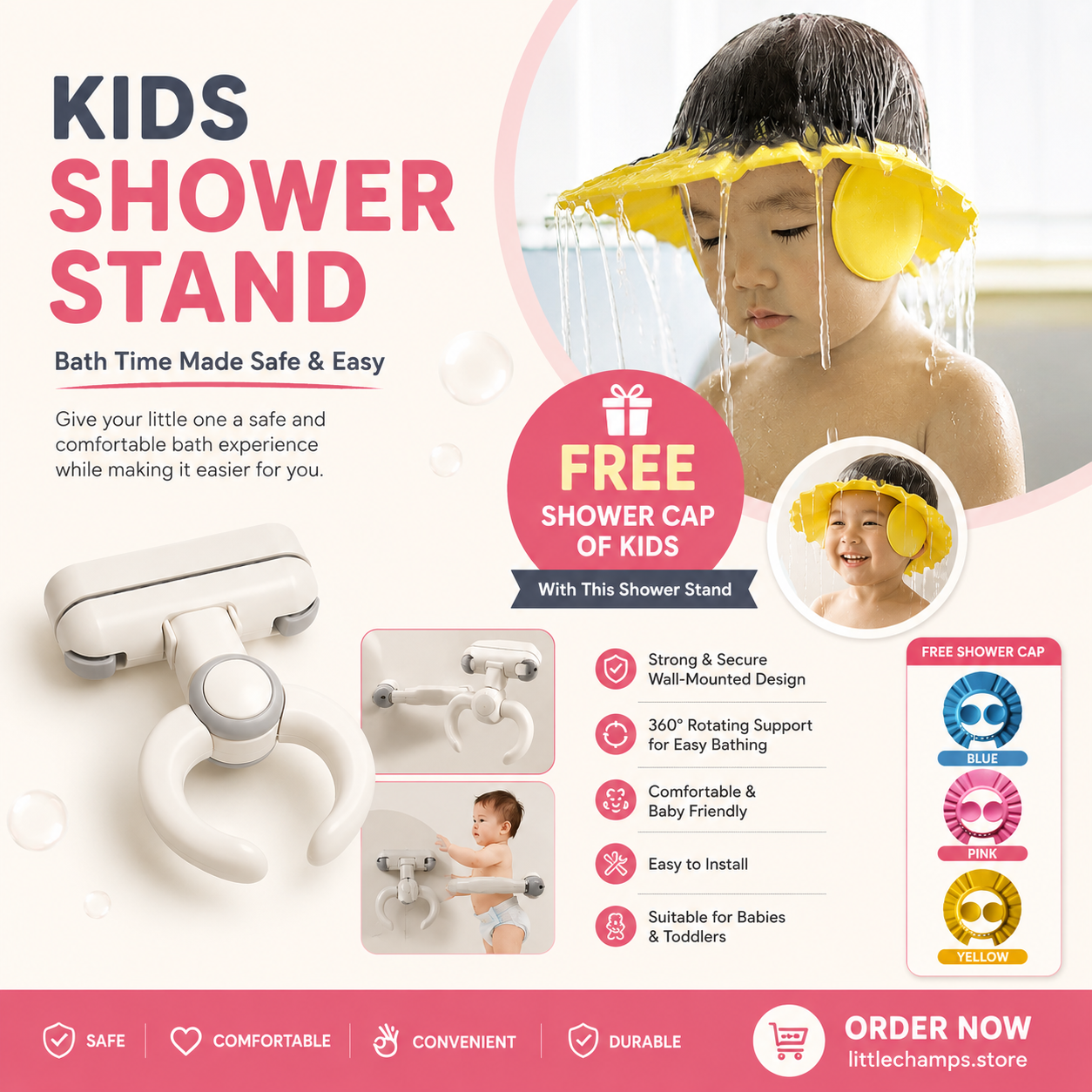 Kids Shower Stand