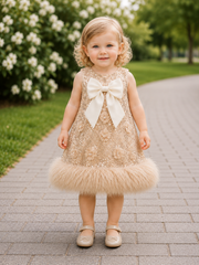 Girls’ Sequin Bow Party Frock