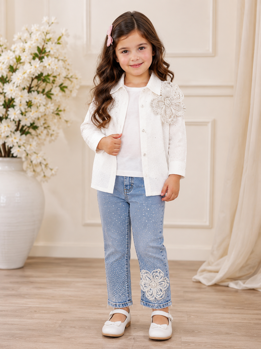 Girls 3-Piece Floral Outfit