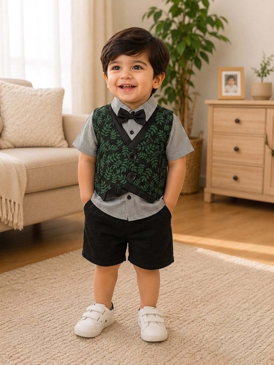 Bow boy suit